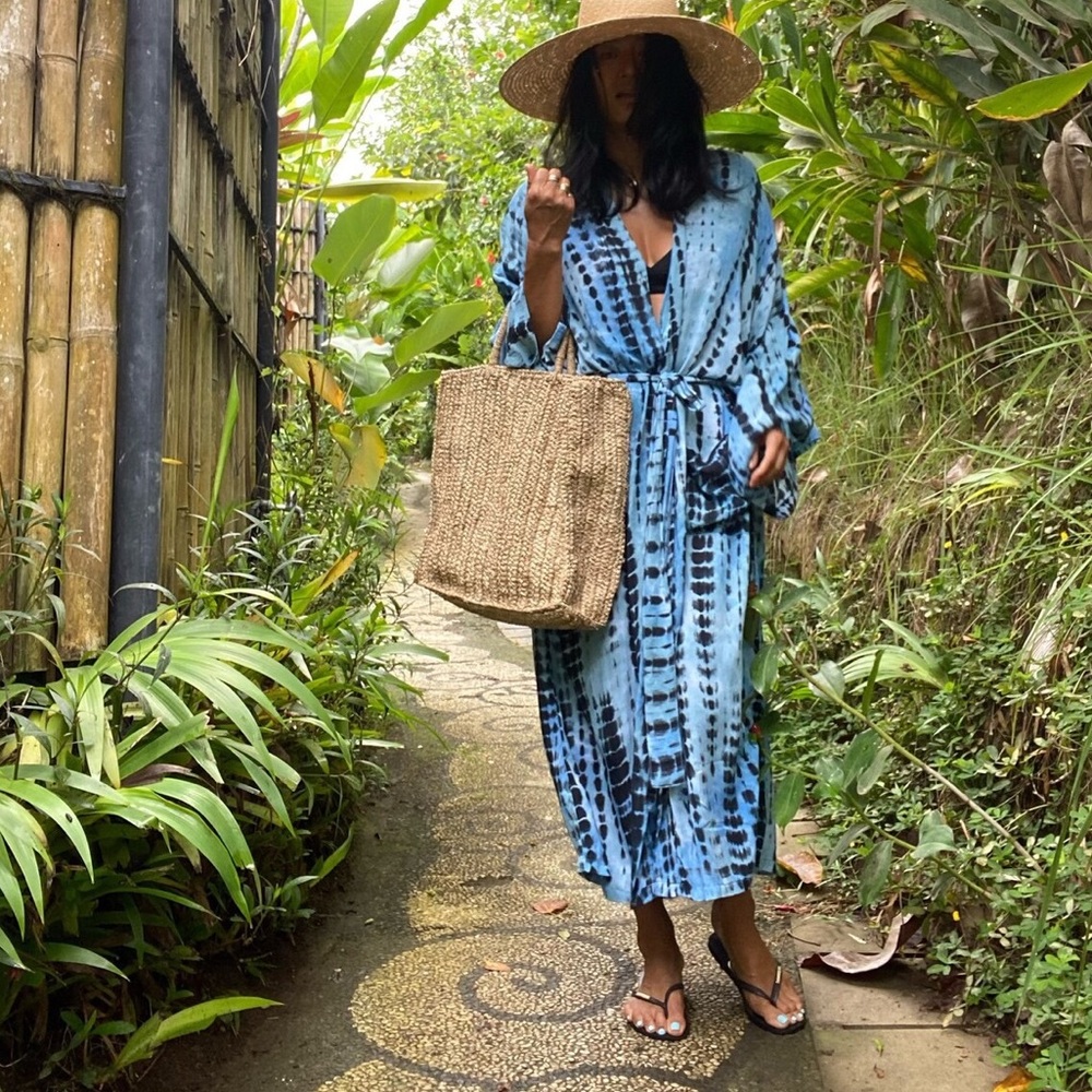 Passion Blue Kimono Cover Up - Picture 8 of 11